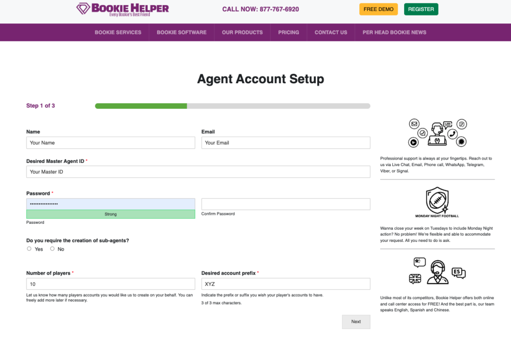 Set up your agent account
